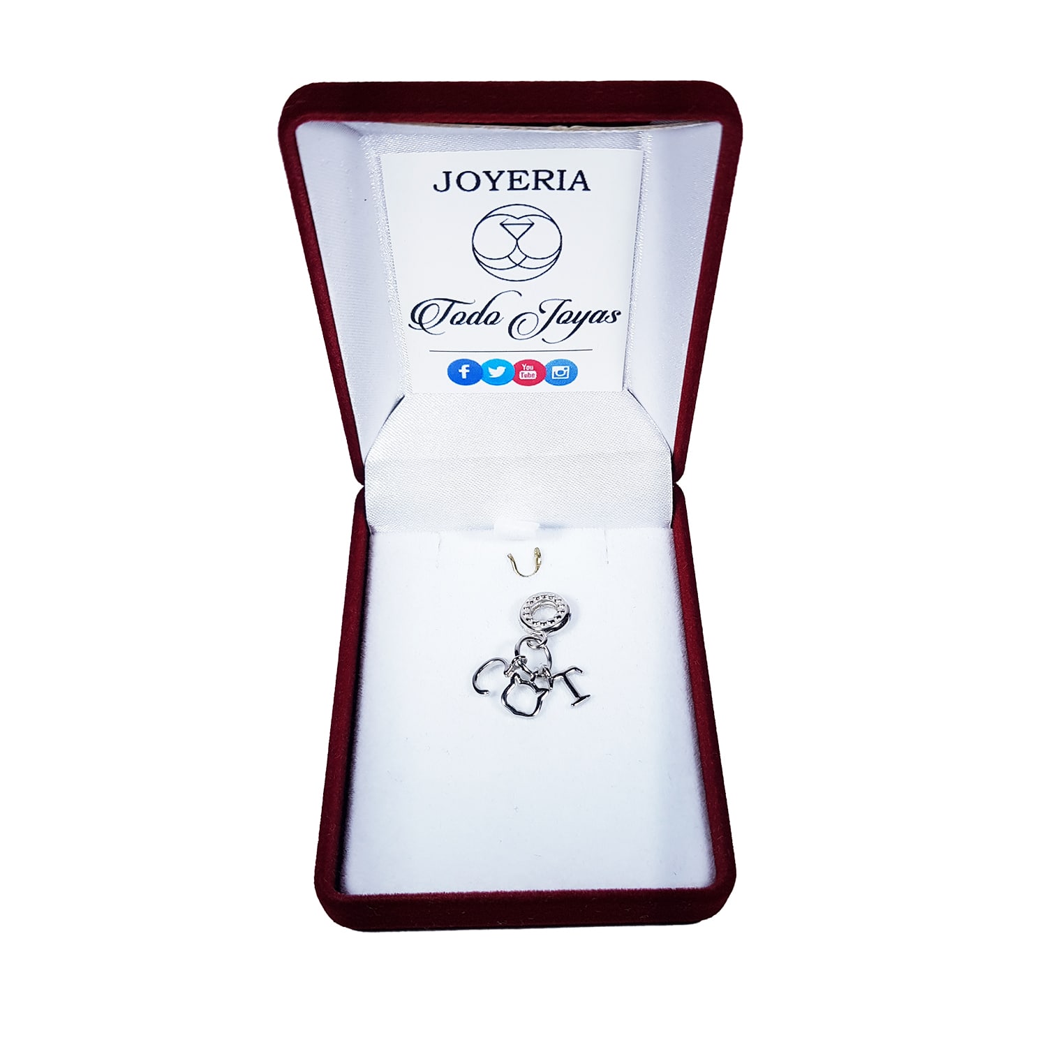 Charm Dije Plata 925 Cat Gato - Imagen 2