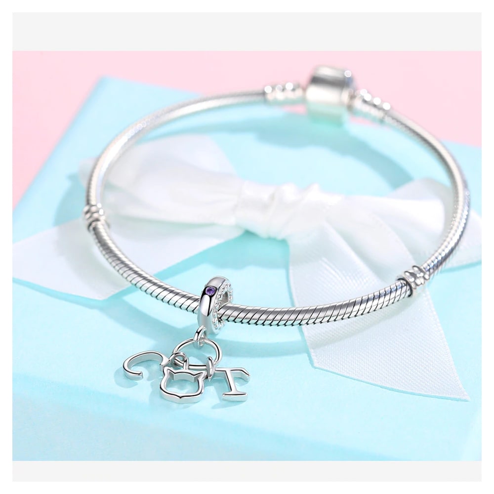 Charm Dije Plata 925 Cat Gato - Imagen 4