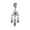 Charm Dije Plata 925 Atrapa Sueños Colores
