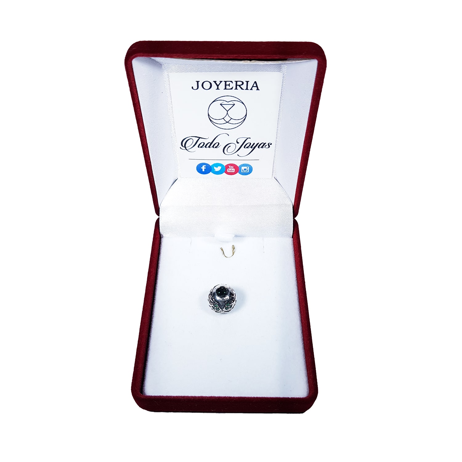Charm Dije Plata 925 Separador Trebol Bolita - Imagen 2