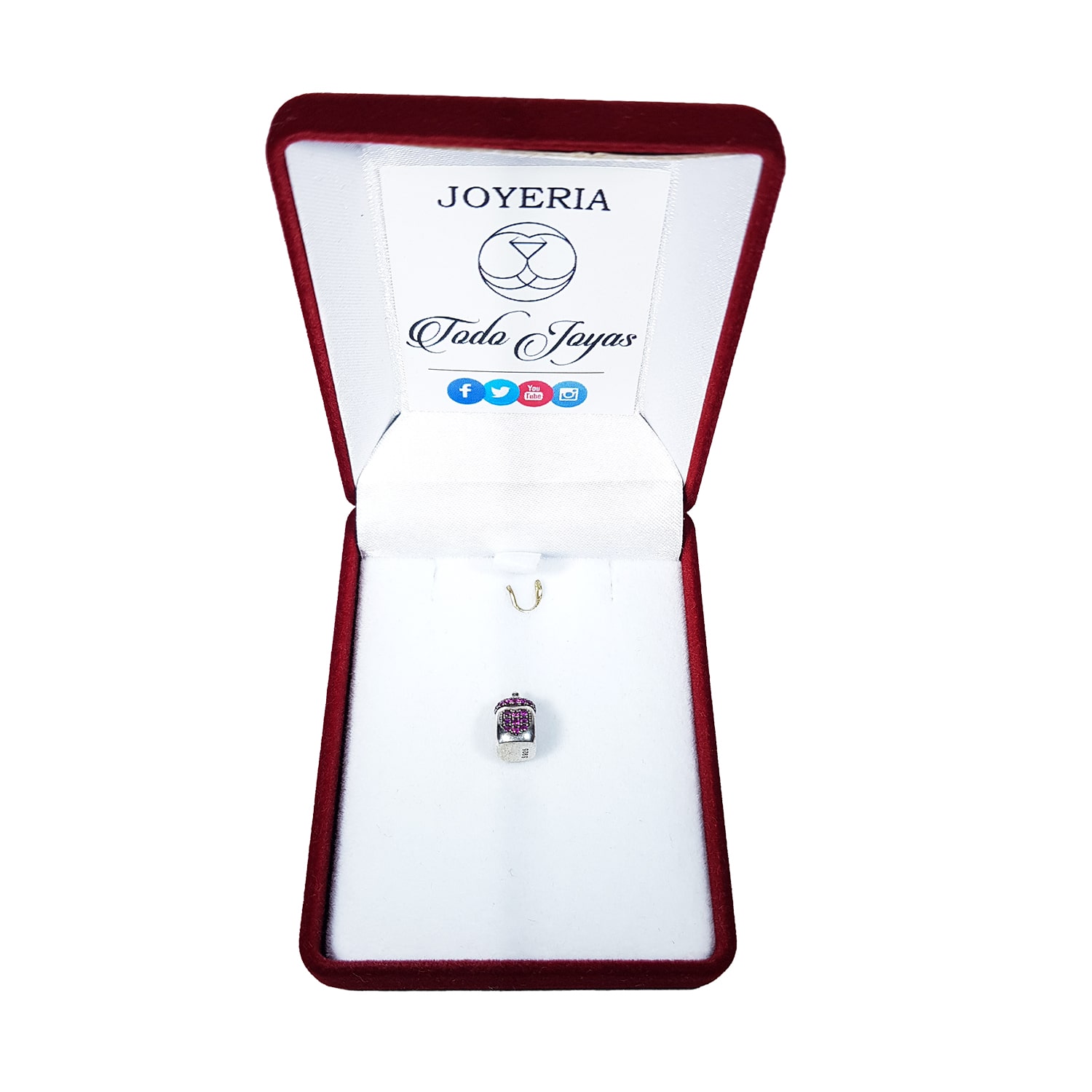 Charm Dije Plata 925 Mamadera Rosa - Imagen 2
