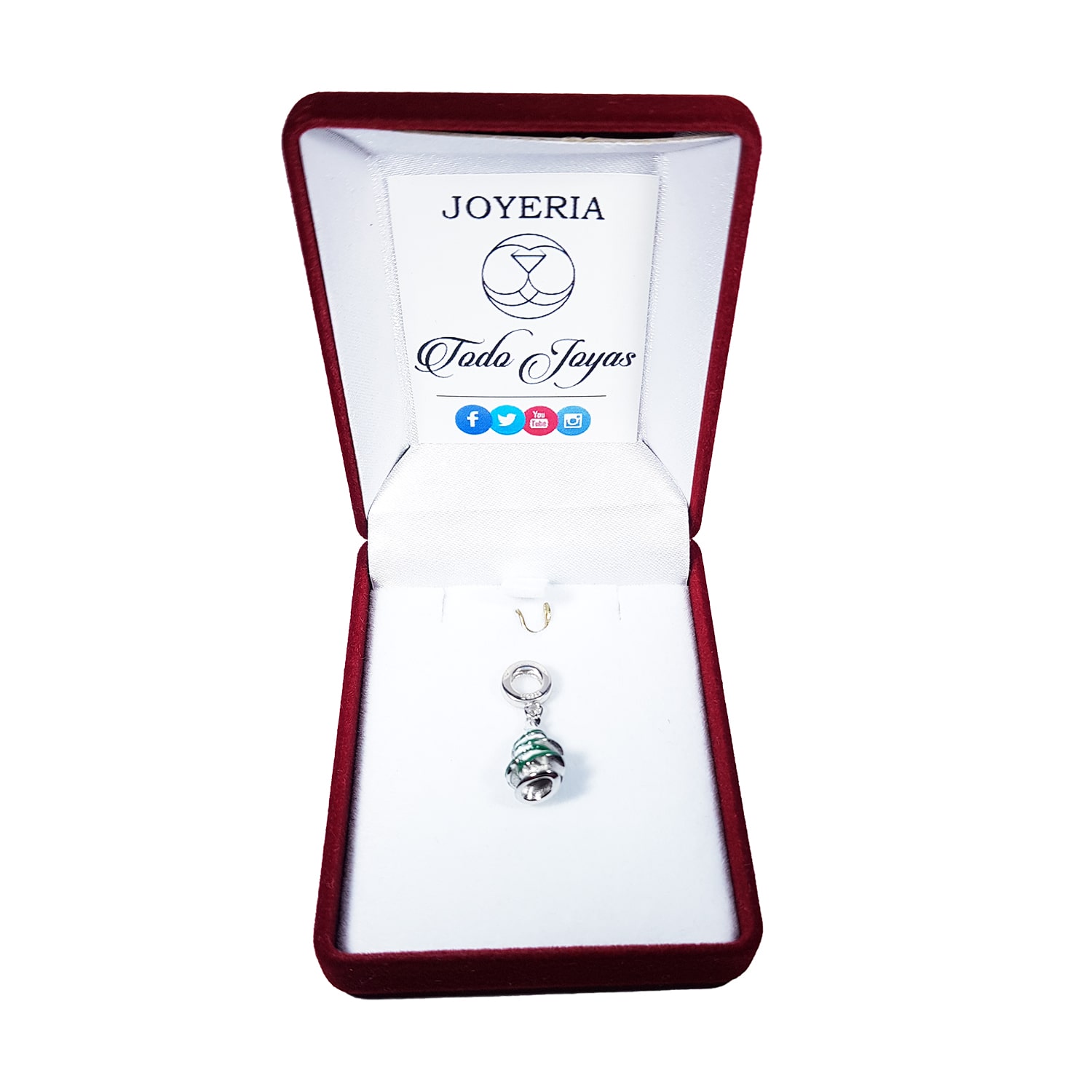 Charm Dije Plata 925 Arbol de Navidad - Imagen 2