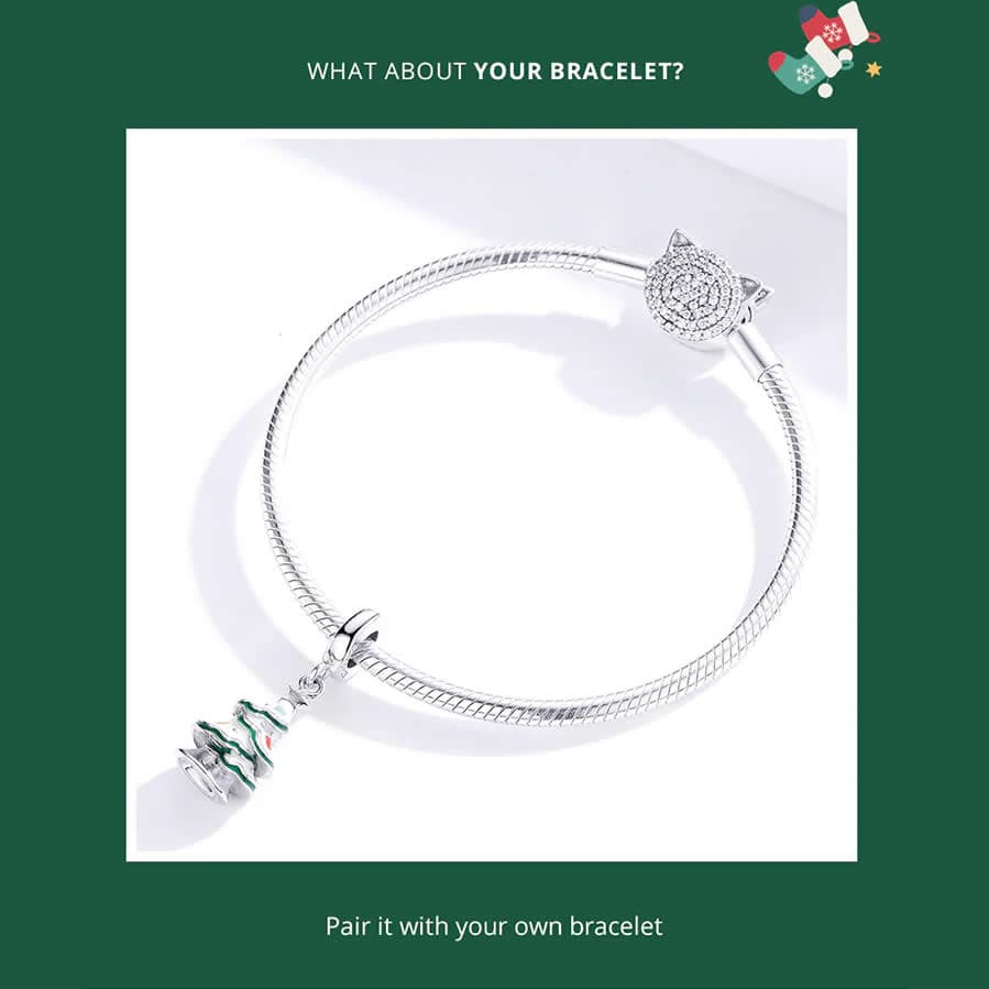 Charm Dije Plata 925 Arbol de Navidad - Imagen 5