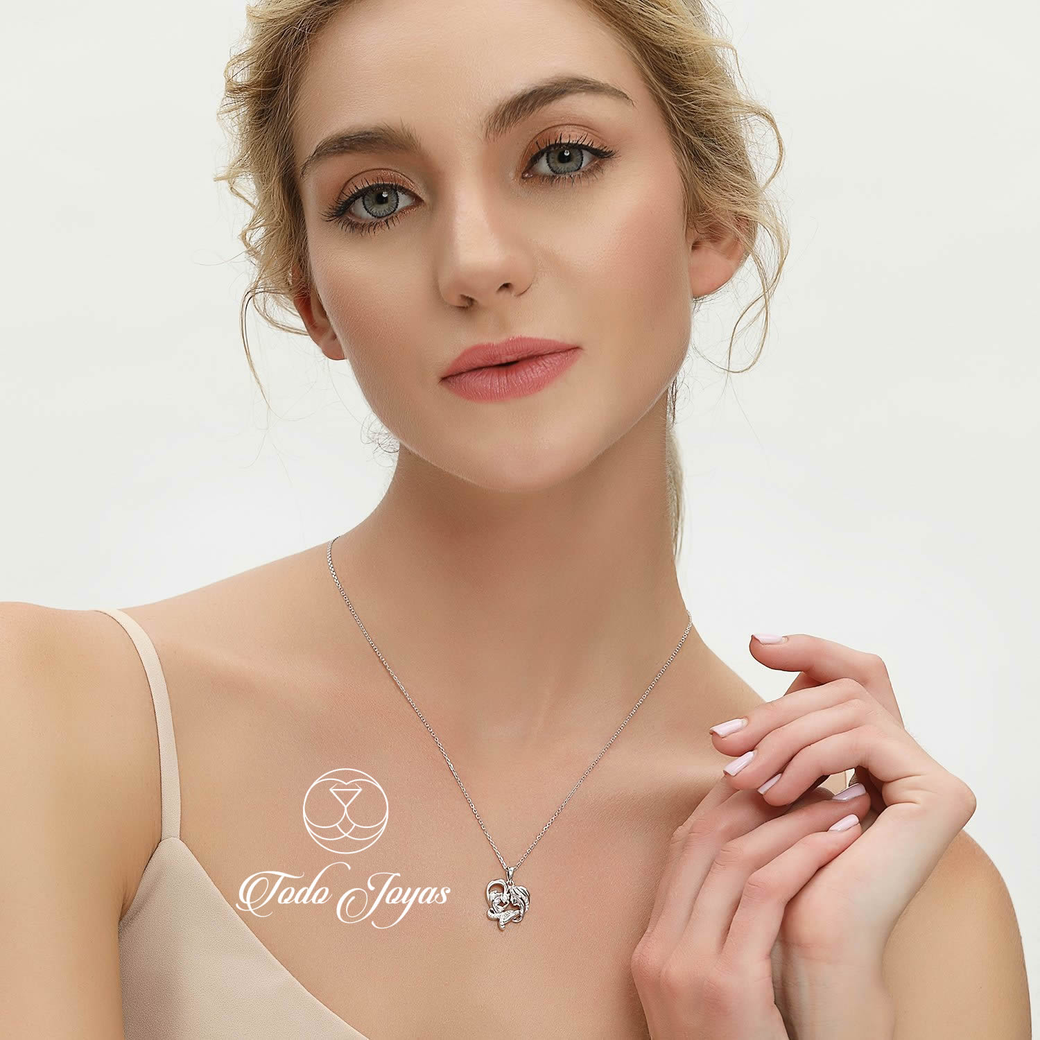 Collar Mama y Bebe Amor Madre Plateado - Imagen 4