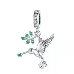 Charm Dije Plata 925 Colibri con Rama
