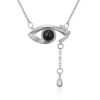 Collar Ojo Te Amo en 100 Idiomas Plateado
