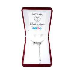 Alternative view of Collar Ojo Te Amo en 100 Idiomas Plateado