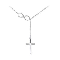 Collar Plata 925 Cruz con Infinito