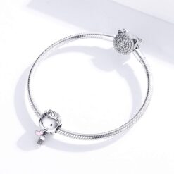 Alternative view of Charm Dije Plata 925 Niño con Corazon