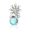 Charm Dije Plata 925 Flor Luciernaga