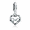 Charm Dije Plata 925 Corazon Infinito