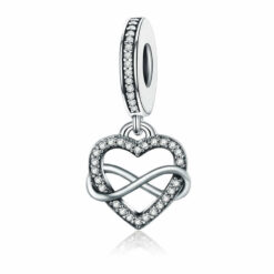 Charm Dije Plata 925 Corazon Infinito