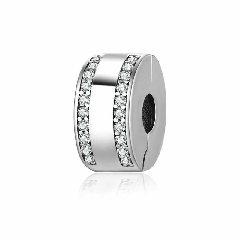 Charm Dije Plata 925 Clip Circones