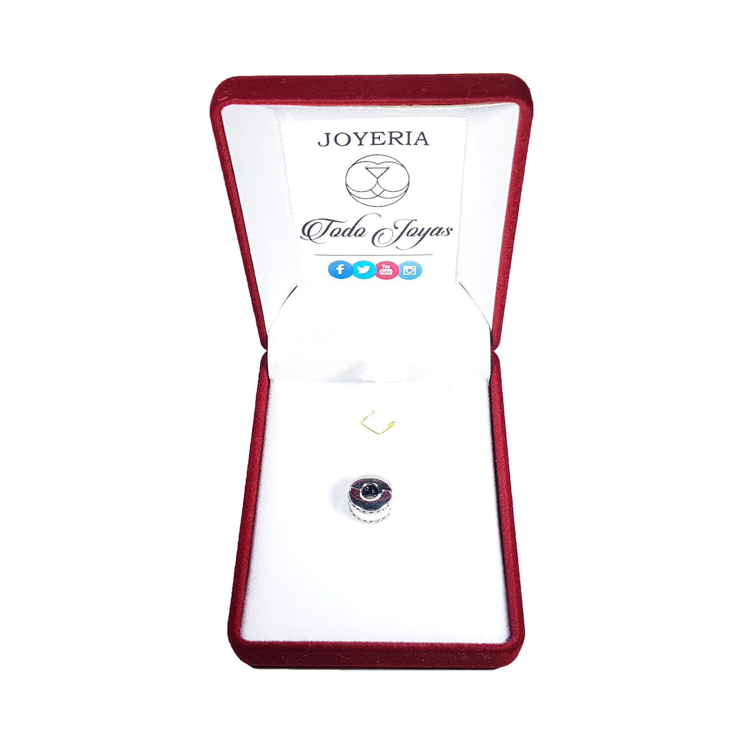 Charm Dije Plata 925 Clip Circones - Imagen 2