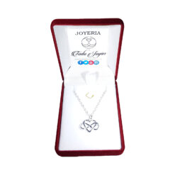 Alternative view of Collar Corazon Infinito Amor Plateado