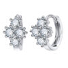 Aros Flor Circones Plateado