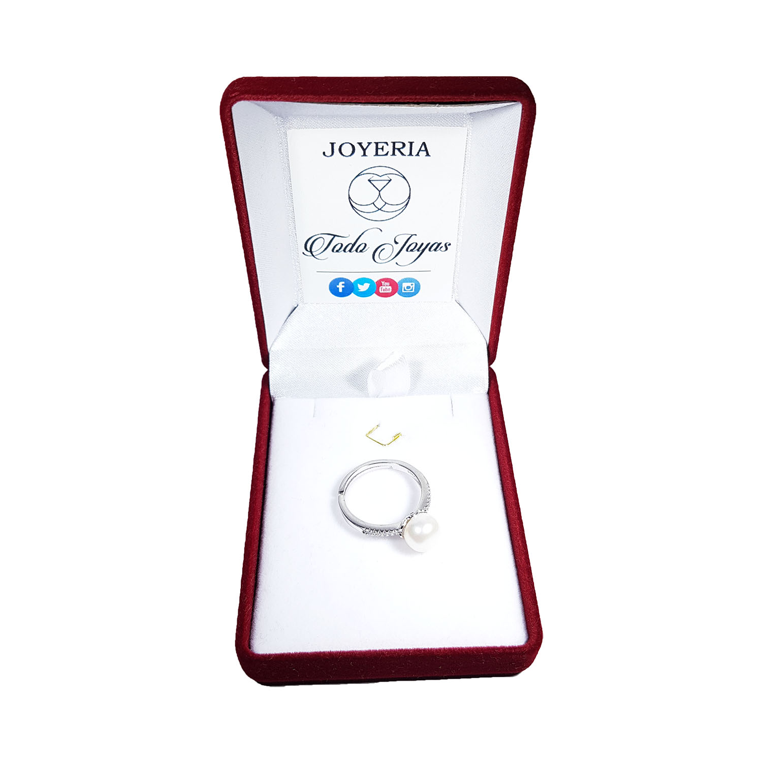 Anillo Plata 925 Perla Blanca - Imagen 2