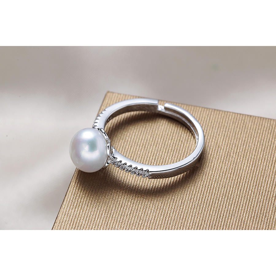Anillo Plata 925 Perla Blanca - Imagen 3