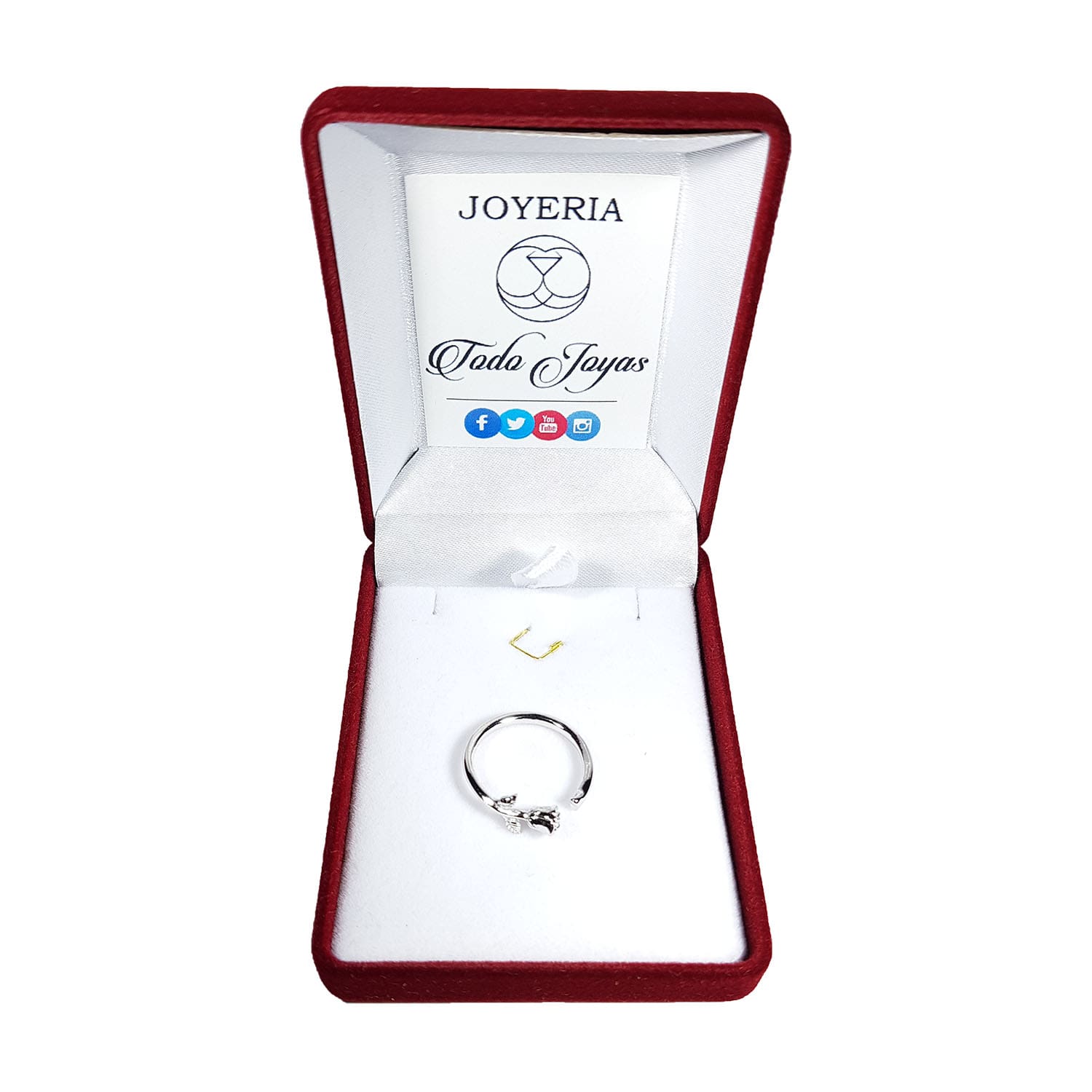 Anillo Plata 925 Rosa Plateada Ajustable - Imagen 2