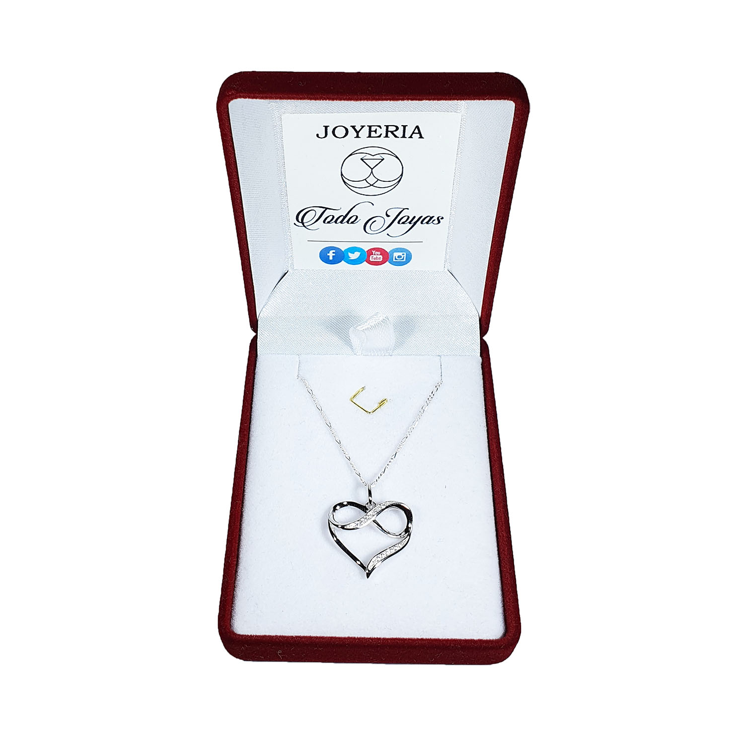 Collar Plata 925 Doble Corazon con Infinito - Imagen 2