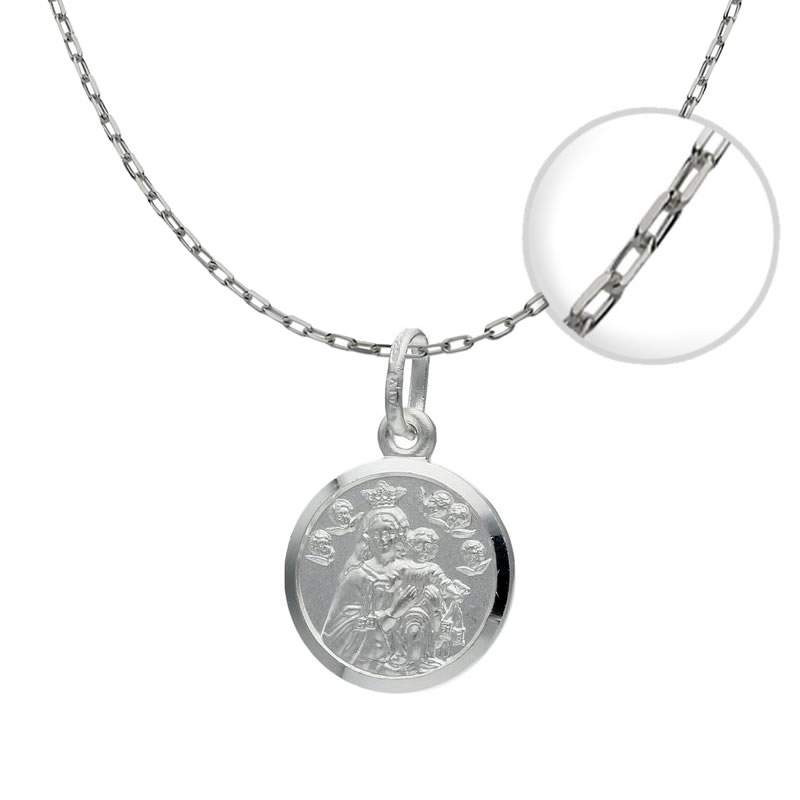 Collar Medalla Plata 925 Virgen Del Carmen