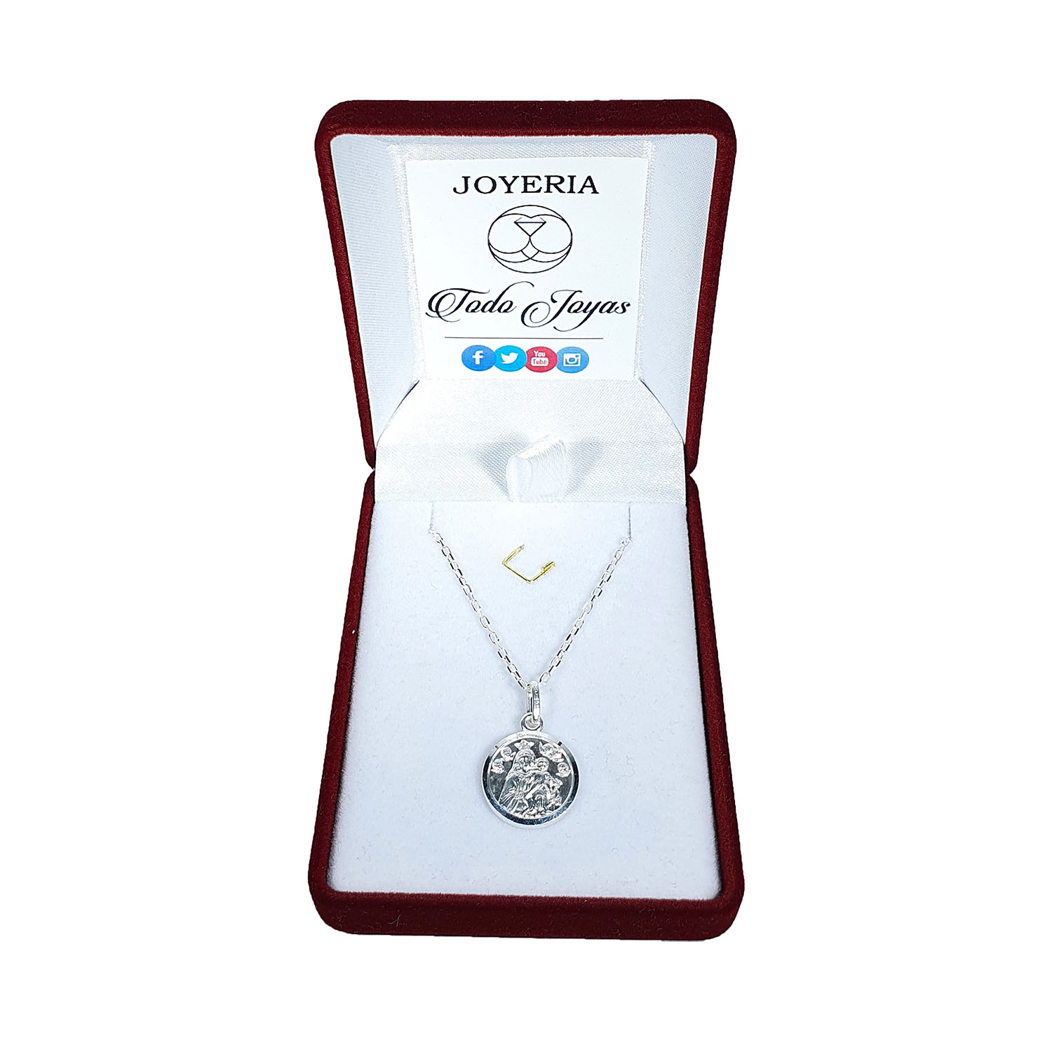 Collar Medalla Plata 925 Virgen Del Carmen - Imagen 2