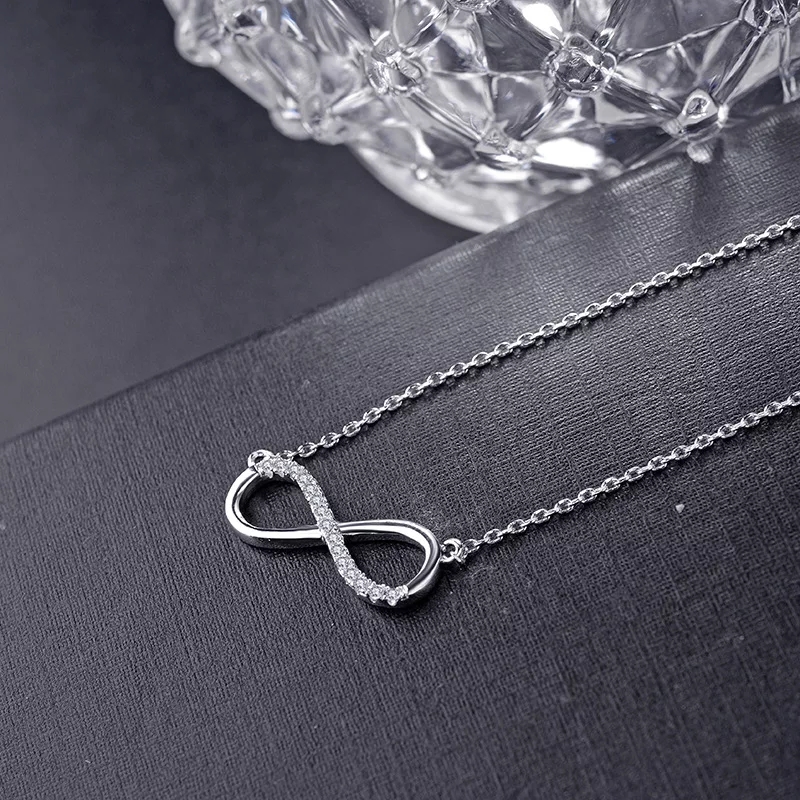 Collar Infinito con Circones Plateado - Imagen 7