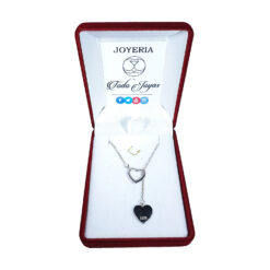 Alternative view of Collar Amor Doble Corazon Plateado