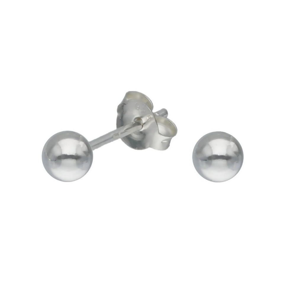 Aros Plata 925 Esferas 4mm