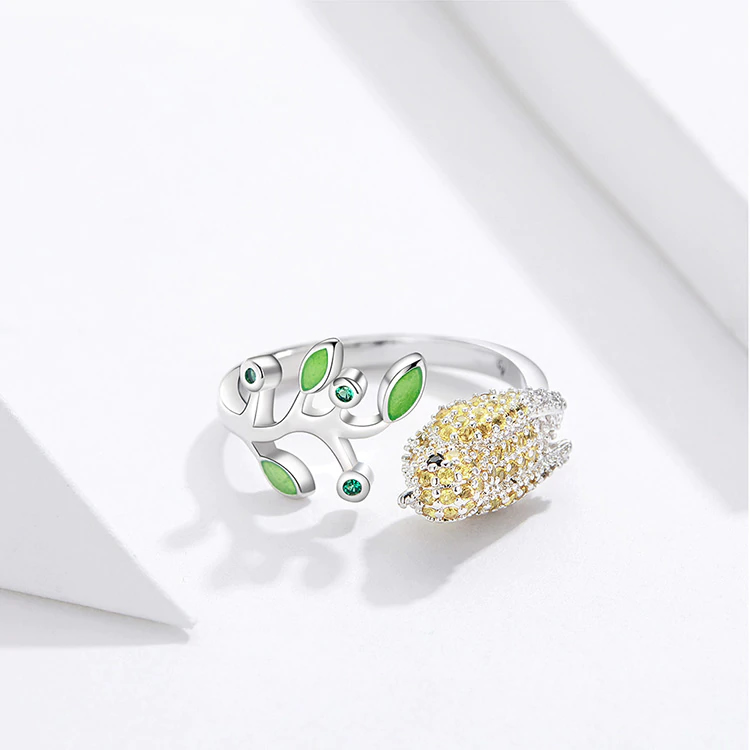 Anillo Pajaro Multicolor Circones Ajustable - Imagen 4