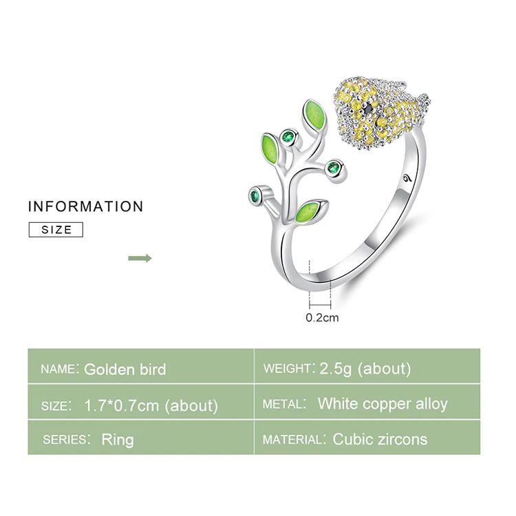 Anillo Pajaro Multicolor Circones Ajustable - Imagen 5