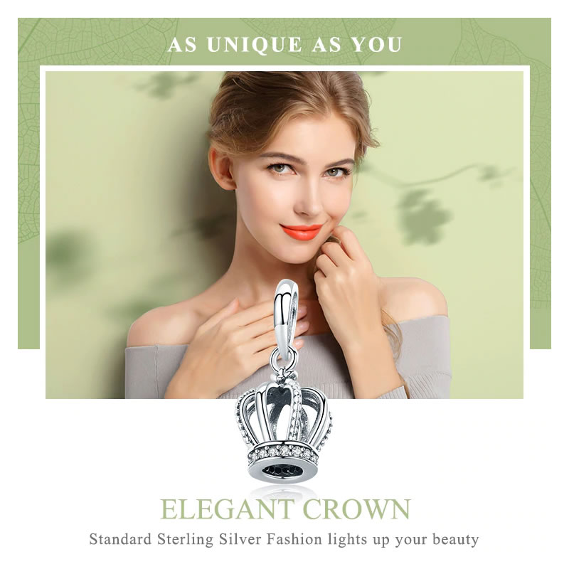 Charm Dije Plata 925 Corona Princesa - Imagen 4