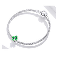 Alternative view of Charm Dije Plata 925 Trebol Verde 688