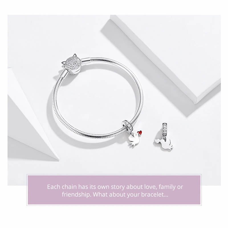Charm Dije Plata 925 Paloma Blanca - Imagen 3