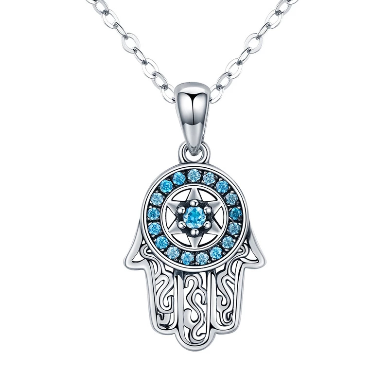 Collar Plata 925 Hamsa Mano de Fatima