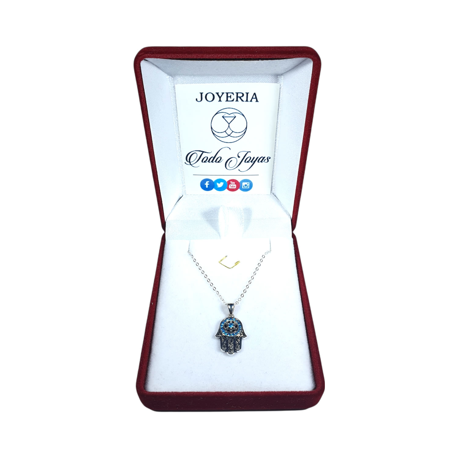 Collar Plata 925 Hamsa Mano de Fatima - Imagen 2
