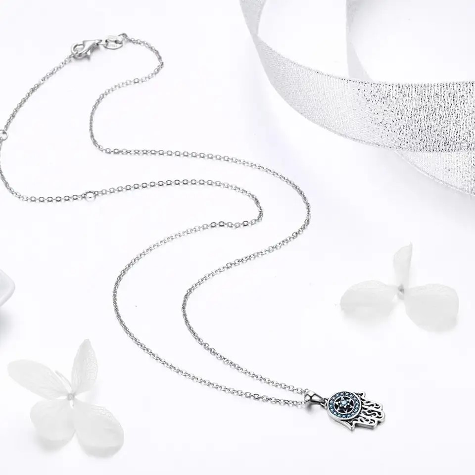 Collar Plata 925 Hamsa Mano de Fatima - Imagen 5