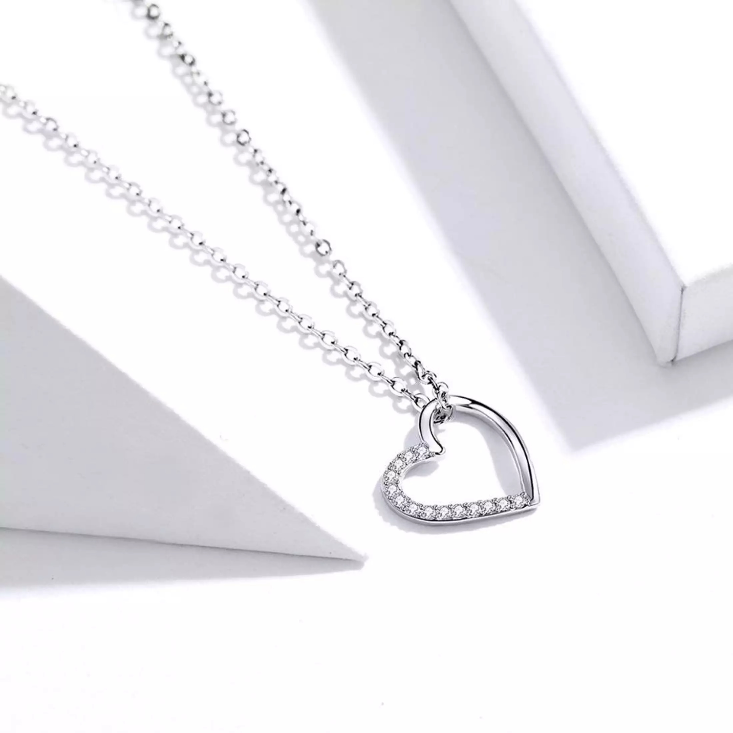 Collar Plata 925 Mini Corazon Circones - Imagen 3