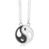 Collar Yin Yang Pareja Negro Blanco