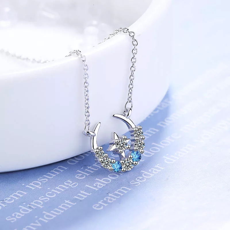 Collar Luna y Estrella Circones Plateado - Imagen 3