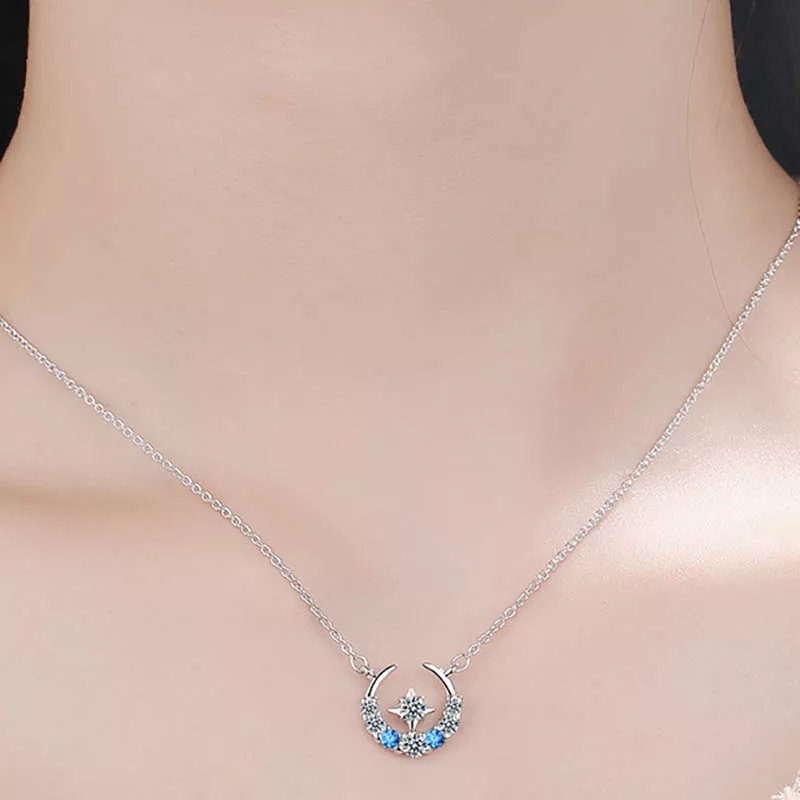Collar Luna y Estrella Circones Plateado - Imagen 4