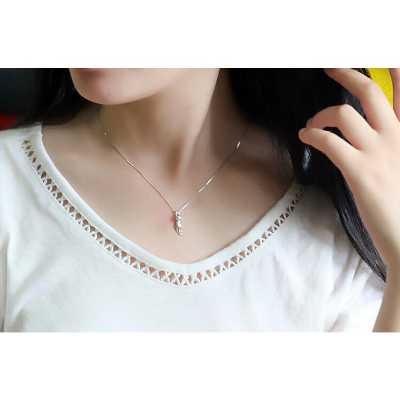 Collar Gato Golgante Plateado - Imagen 3