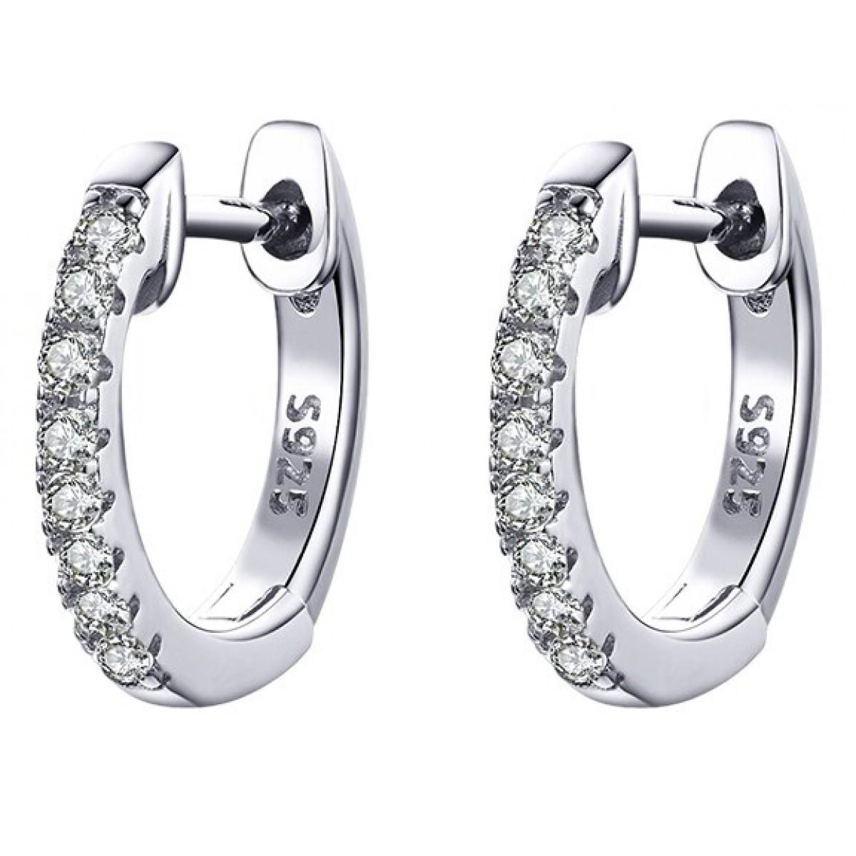 Aros Plata 925 Argollas Huggie