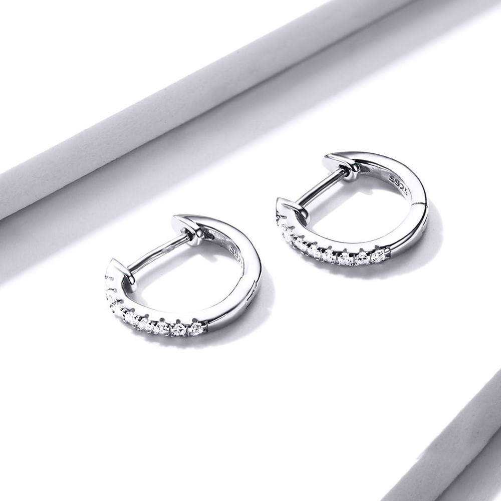 Aros Plata 925 Argollas Huggie - Imagen 3