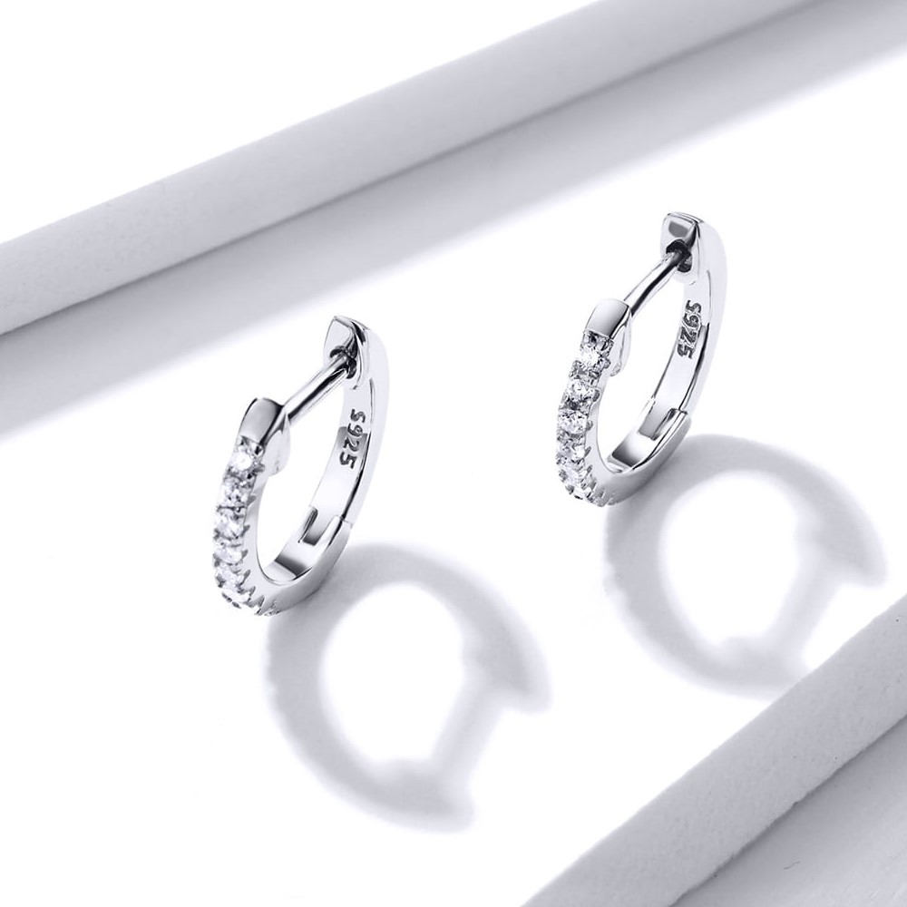 Aros Plata 925 Argollas Huggie - Imagen 4