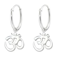 Aros Plata 925 Argolla Om 3o Yoga