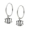 Aros Plata 925 Argolla Flor de Loto