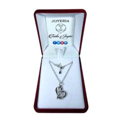 Alternative view of Collar Plata 925 Corazon Infinito Entrelazado