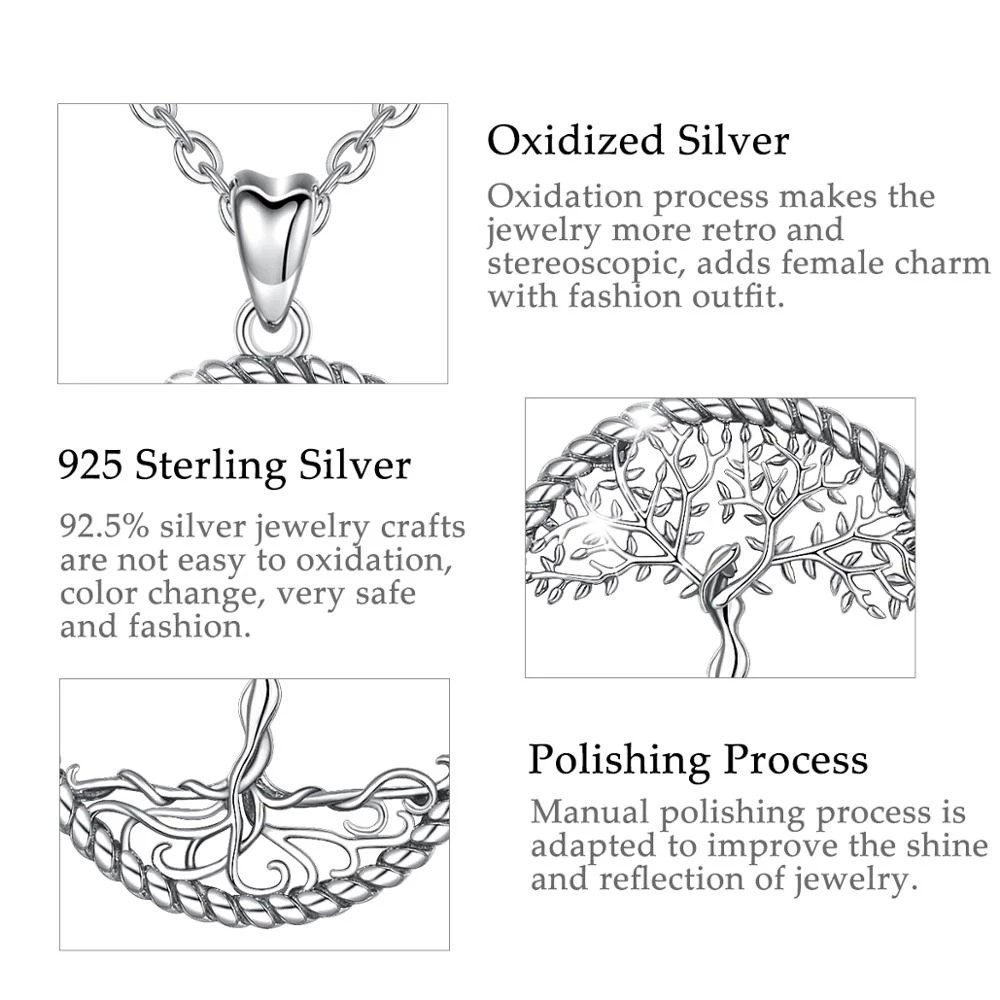 Collar Plata 925 Arbol de la Vida Tree - Imagen 4