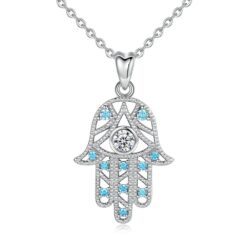 Collar Plata 925 Mano de Fatima Hamsa